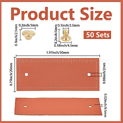50 Bags PU Leather Label Tags&nbsp;DIY-CY0003-81