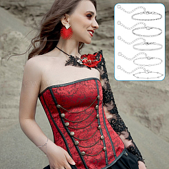 5Pcs 5 Styles Stainless Steel Chain Bracelets&nbsp;BJEW-UN0001-79