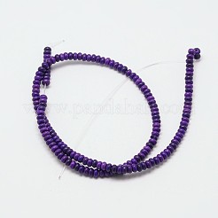 Dyed Synthetical Turquoise Rondelle Bead Strand&nbsp;X-G-P083-6mm-84G