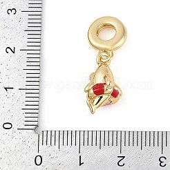 Rack Plating Brass Enamel European Dangle Charms&nbsp;KK-P287-19G