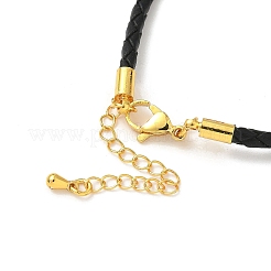 3MM Braided Round Imitation Leather Cord Bracelet Making&nbsp;MAK-S075-01G-S