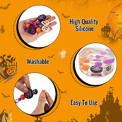 72Pcs 10 Styles Silicone Focal Beads&nbsp;SIL-TA0003-23