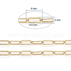 Soldered Brass Paperclip Chains&nbsp;CHC-G005-06G-01
