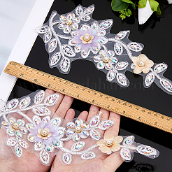 2Pcs 2 Styles Polyester Embroidery on Clothing Patches&nbsp;DIY-FH0010-10