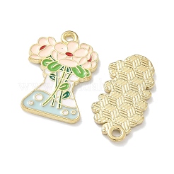 Green Plants and Potted Plants Alloy Enamel Pendants&nbsp;ENAM-P266-01A-G