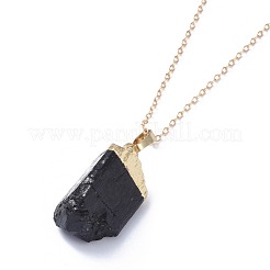 Natural Tourmaline Pendant Necklaces&nbsp;NJEW-JN02425