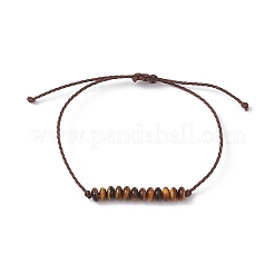 Natural & Synthetic Mixed Stone Rondelle Braided Bead Bracelet&nbsp;BJEW-JB10018