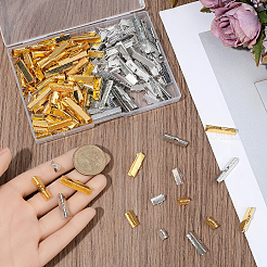 200Pcs 10 Styles Alloy Ribbon Ends&nbsp;FIND-SC0021-78