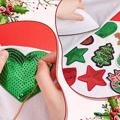 Christmas Theme Computerized Embroidery Polyester Iron On/Sew On Patches&nbsp;DIY-PH0023-25