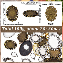 1Bag Alloy Pendant Cabochon Settings&nbsp;FIND-SC0023-79B-01