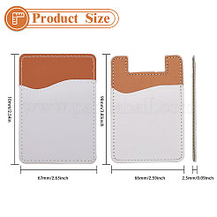 8Pcs 4 Style Sublimation Imitation Leather Phone Card Holder&nbsp;AJEW-CA0003-83