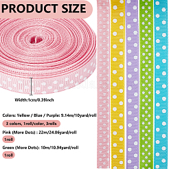 5 Colors Polka Dot Polyester Ribbon&nbsp;OCOR-GA0002-97