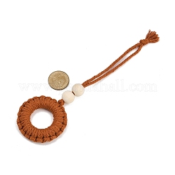 Round Cotton Pendant Decorations&nbsp;HJEW-JM04035-02