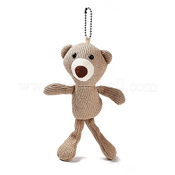 Cartoon PP Cotton Plush Simulation Soft Stuffed Animal Toy Bear Pendants Decorations&nbsp;HJEW-K043-03