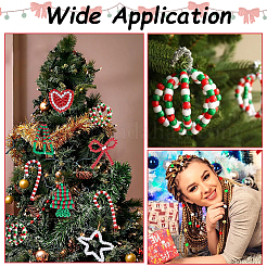 800Pcs 5 Colors Christmas Theme Opaque Plastic Beads&nbsp;KY-SP0001-09