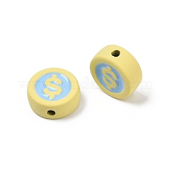 Spray Painted Alloy Beads&nbsp;PALLOY-S038-09C