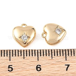 SHEGRACE Valentine's Day Brass Micro Pave Clear Cubic Zirconia Charms&nbsp;XGRQ4N358-737G