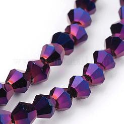 Electroplate Glass Beads Strands&nbsp;EGLA-J026-3mm-F17