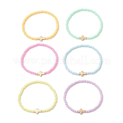 Acrylic Round Beads Stretch Bracelets for Women&nbsp;BJEW-JB12065