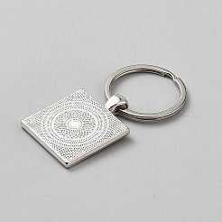 Zinc Alloy Pendant Cabochon Setting Keychains&nbsp;KEYC-WH20001-26A