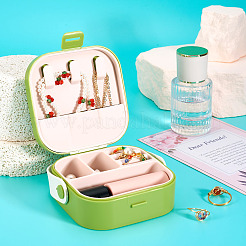 Square PU Leather & PP & Silicone Jewelry Set Box&nbsp;AJEW-TAC0014-13A