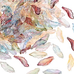 180Pcs 6 Colors Baking Paint Transparent Glass Pendants&nbsp;DGLA-YW0001-68