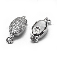 Anti-Tarnish Rhodium Plated 925 Sterling Silver Box Clasps&nbsp;STER-L057-011P
