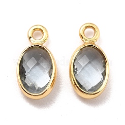 Eco-Friendly Brass with Glass Pendants&nbsp;KK-K268-01H