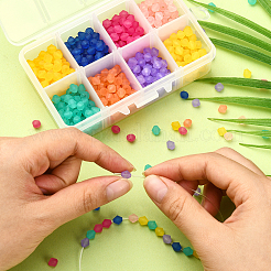 800Pcs 8 Colors Frosted Acrylic Beads&nbsp;MACR-CJ0001-27