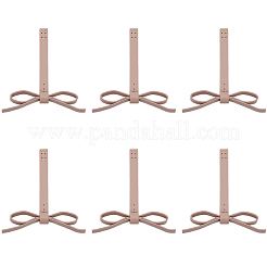 6Pcs Imitation Leather Bowknot Accessories&nbsp;DIY-CL0001-64A