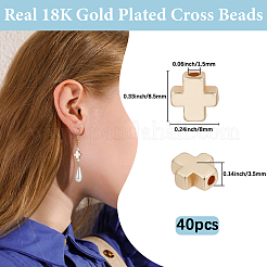 40Pcs Matte Alloy Beads&nbsp;FIND-BBC0004-09