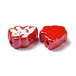 Opaque Acrylic Beads&nbsp;X-OACR-H025-01B