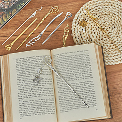 16Pcs 8 Styles Chinese Style Alloy Crane Hair Sticks&nbsp;OHAR-SC0002-98