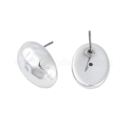 Oval CCB Plastic Stud Earrings for Women&nbsp;EJEW-Q382-01P