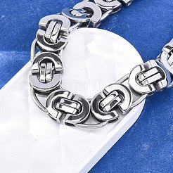 304 Stainless Steel Byzantine Chain Bracelets for Women Men&nbsp;BJEW-R018-22P-02