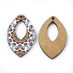 Printed Basswood Pendants&nbsp;LS-WOOD-S045-009B