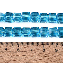Transparent Glass Beads Strands&nbsp;GLAA-R041-8x8mm-A11
