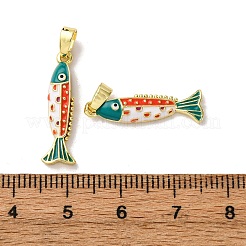 Brass Enamel Pendants&nbsp;X-KK-F911-23G-02