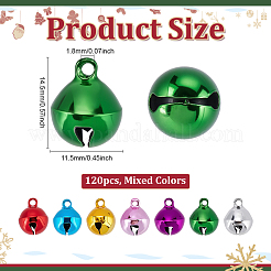120Pcs Iron Round Bell Charms&nbsp;IFIN-ME0001-28