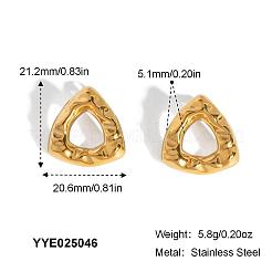 Stainless Steel Hammered Textured Stud Earrings&nbsp;GJ5833-1
