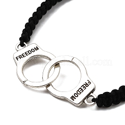 Alloy Handcuff with Freedom Link Bracelets&nbsp;BJEW-JB12057
