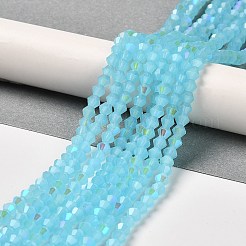 Imitation Jade Electroplate Glass Beads Strands&nbsp;EGLA-A039-J4mm-L03