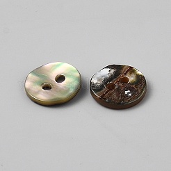 2-Hole Shell Buttons&nbsp;BUTT-WH0030-71C