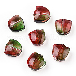 Spray Painted Transparent Glass Beads&nbsp;GLAA-T022-26