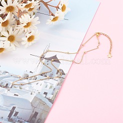 Brass Curb Chain Necklaces&nbsp;NJEW-JN03414