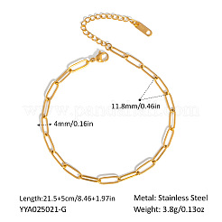 Stainless Steel Paperclip Chain Anklets for Women&nbsp;RC7238-1