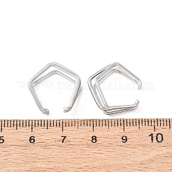 304 Stainless Steel Triple Pentagon Cuff Earrings&nbsp;LS-EJEW-K268-88P
