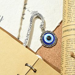 Resin Evil Eye Pendant Bookmarks&nbsp;AJEW-JK00281