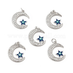 Brass Micro Pave Cubic Zirconia Pendants&nbsp;KK-E068-VB422