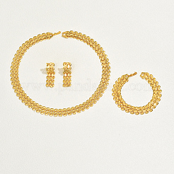 Retro Alloy Chain Bracelets & Earrings & Necklaces Sets for Women&nbsp;FZ4495